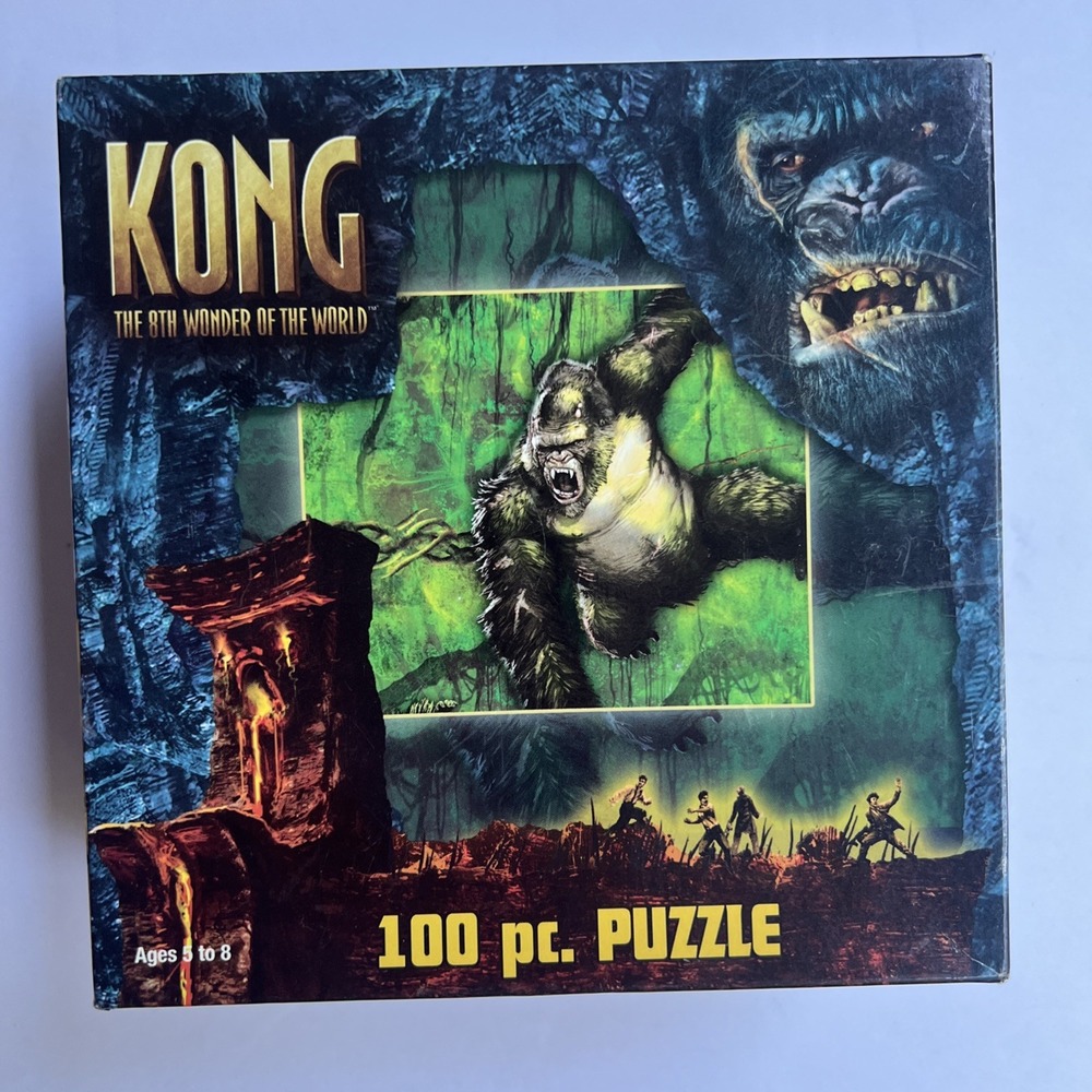 VTG Kong 8th Wonder of The World 100pc Puzzle Pressman 2005 12.5" x 15" Sealed